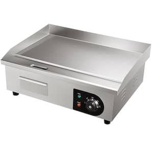 Commercial Electric Griddle 22 in.Countertop Flat Top Griddle 1600 Watt Stainless Steel Teppanyaki Grill with Non Stick