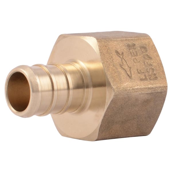 SharkBite 1/2 in. PEX Crimp x 1/2 in. FNPT Brass Female Adapter (5-Pack)