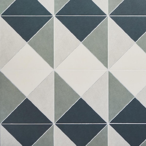 Ivy Hill Tile Anya Navy Diamond Square 9 in. x 0.4 in. Matte Porcelain Tile Sample