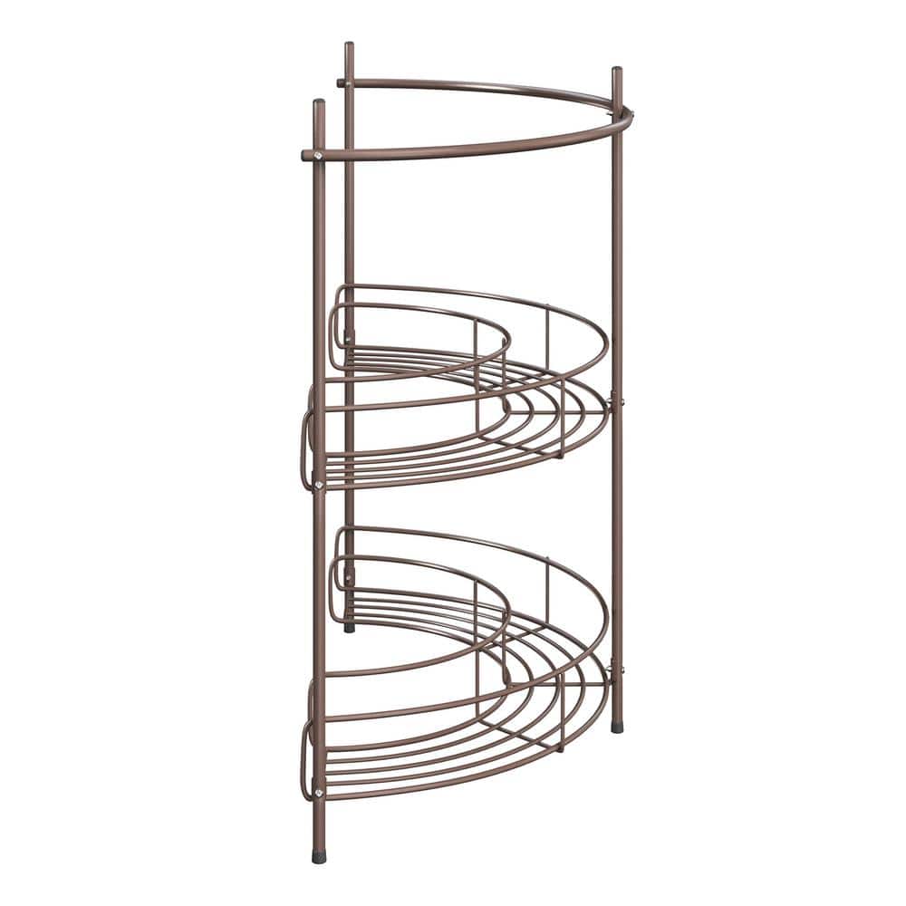 Bronze Metal Under Sink Organizer with Two Shelves