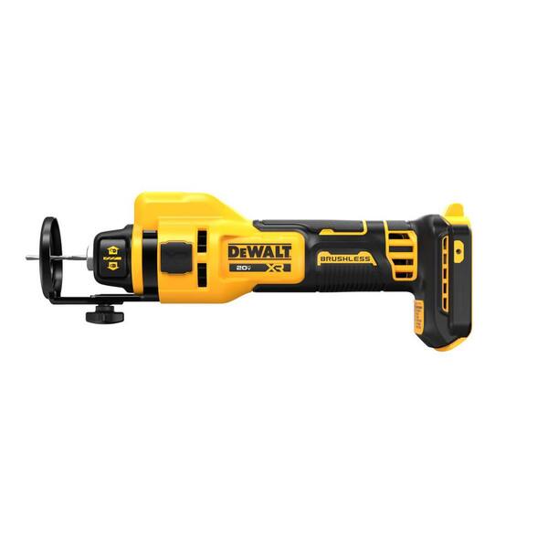 DEWALT 20V XR Lithium-Ion Cordless Rotary Drywall Cut-Out Tool with 6.0 Ah and 4.0 Ah Starter Kit