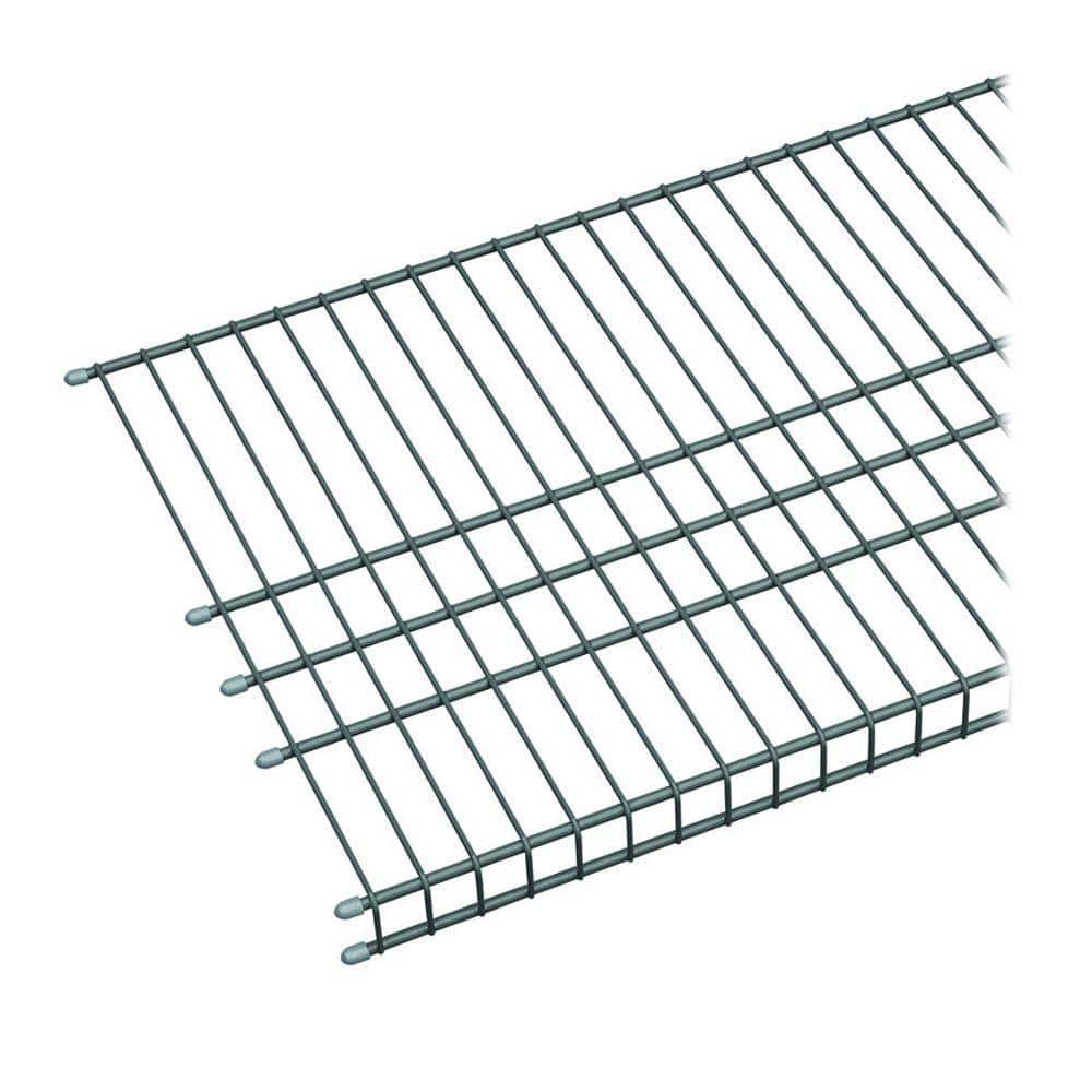 Silver Ventilated Wire Shelf, Wall Mounted Chrome Wire Shelving