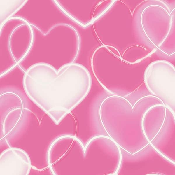 Effie Pink Neon Heart Wallpaper
