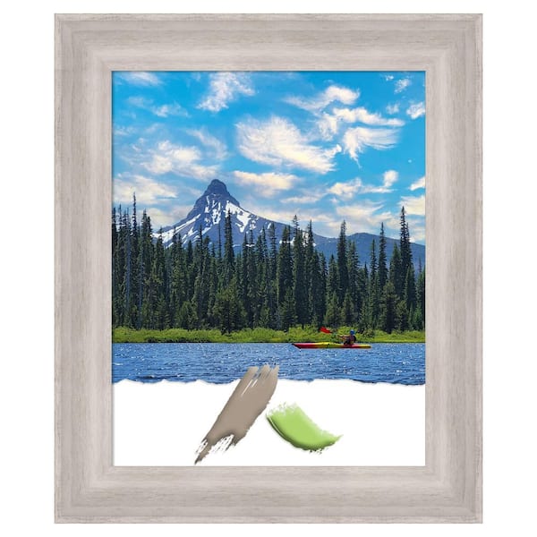 Amanti Art Beachwood Grey Wood Picture Frame Opening Size 16 x 20 in.