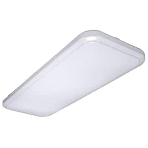 49 in. x 18 in. Rectangular Light Fixture LED Flush Mount High Output 5500 Lumens Stepped Acrylic Lens Kitchen Lighting