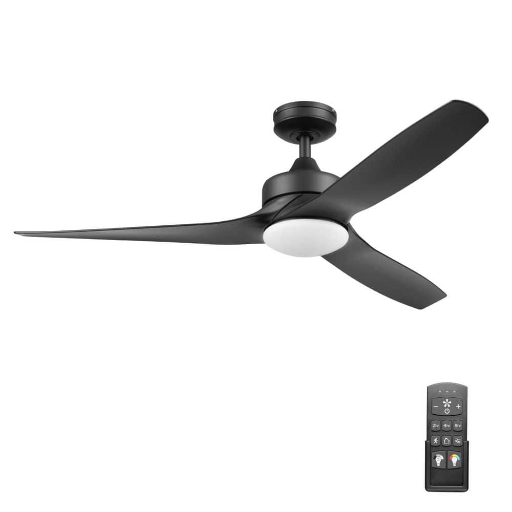 Lynton 52 in. Indoor/Outdoor Color Changing LED Matte Black Ceiling Fan with Remote Control & High-Performance Blades price history on PriceWatchPro