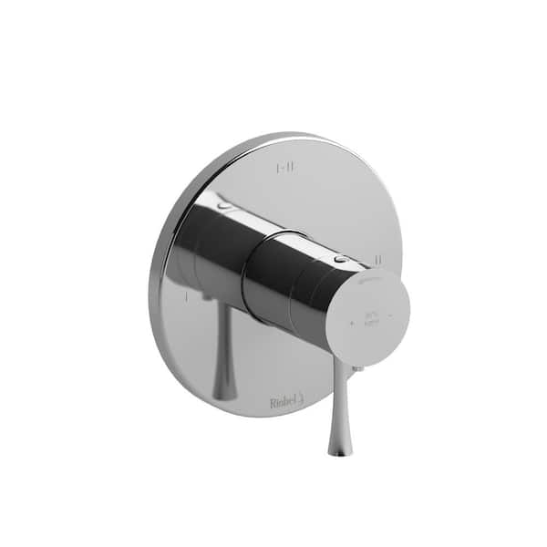Edge 1-Handle Wall Mount 1/2 in. Therm and Pressure Balance Trim Kit in Chrome (Valve Not included)