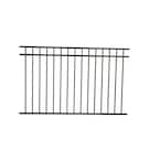 Mainstreet Aluminum Fence 3/4 in. x 2 ft. x 6 ft. Black Aluminum Fence ...