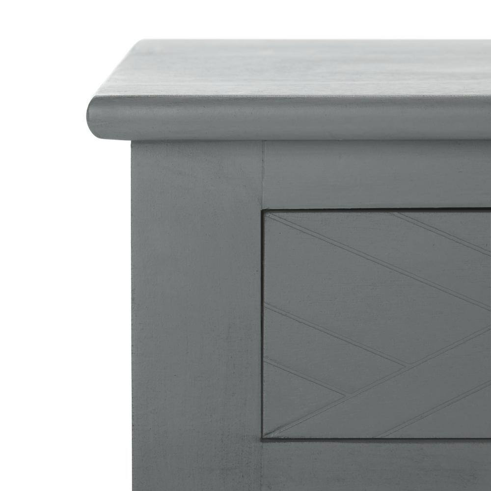 Distressed Grey Wood Writing Desk with Drawers