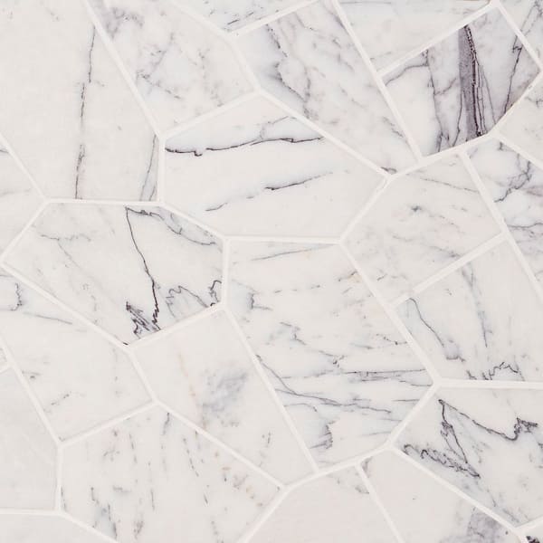 Countryside Organica Lilac 11.81 in. x 19.68 in. Tumbled Marble Mosaic Floor and Wall Tile (1.19 sq. ft. / Sheet)