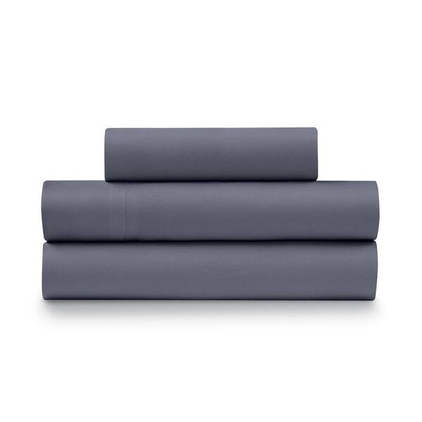 ELLA JAYNE Super Soft Triple Brushed Mircrofiber 3-Piece Charcoal Twin Sheet Set