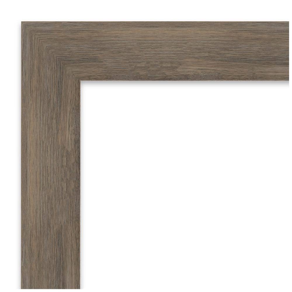 Elegant Hardwood Mocha 41" x 29" Rectangular Bathroom Vanity Mirror