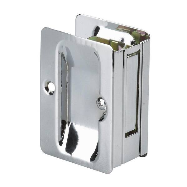 Onward 3-1/4 in. (82 mm) Chrome Pocket Door Pull with Passage Handle ...