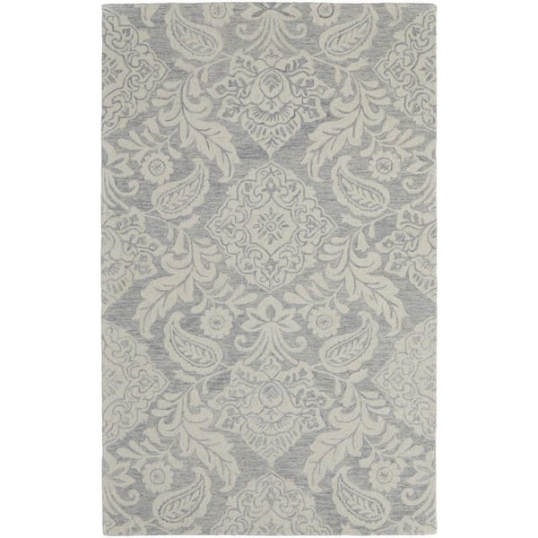 Blue, Ivory Oriental 12 ft. x 15 ft. Area Rug