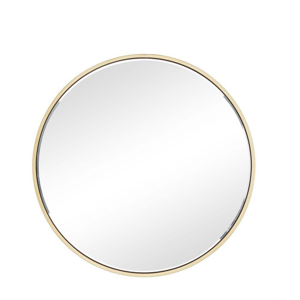 CosmoLiving by Cosmopolitan 36 in. x 36 in. Round Framed Gold Wall ...