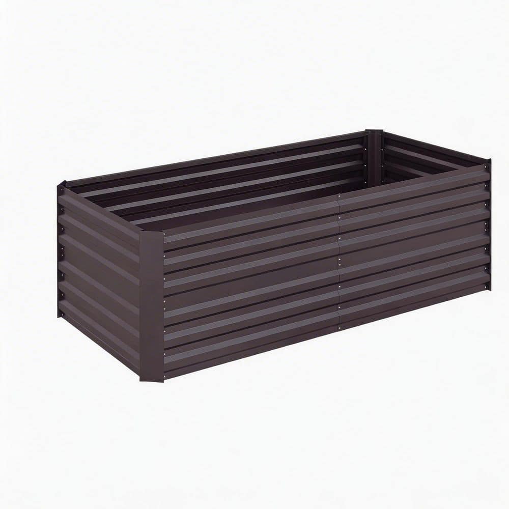 Raised Garden Bed 70.75 x 35.5 x 23.25 in. Dark Gray Galvanized Steel Kit for Outdoor Vegetables Flowers Herbs price history on PriceWatchPro