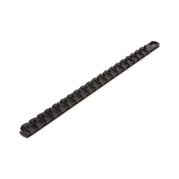 TEKTON 1/4 in. Drive x 18 in. Socket Rail, 20 Clips (Black)
