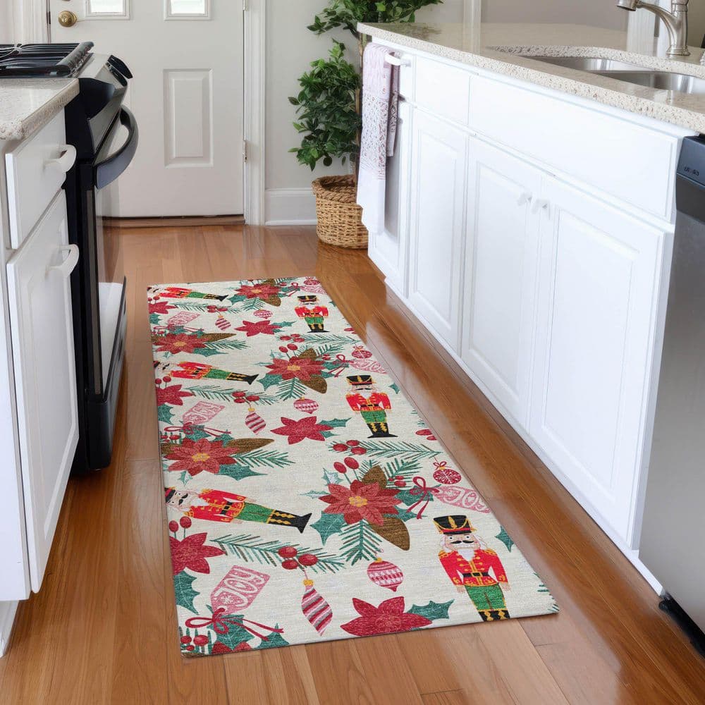 Chantille Machine Washable Indoor/Outdoor Abstract ACN1822 Ivory 2 ft. 3 in. x 7 ft. 6 in. Runner Rug price history on PriceWatchPro
