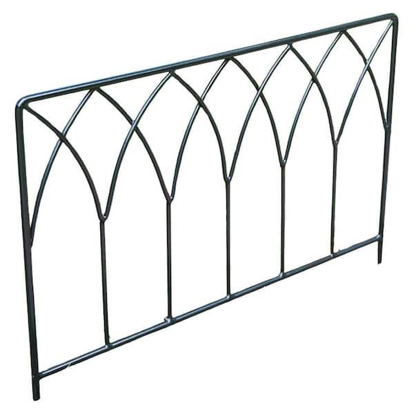 Decorative Fence Metal Garden Fence Set 16 in. x 7.5ft Panel Sturdy Iron Edging Animal Barrier Border 5 Pack