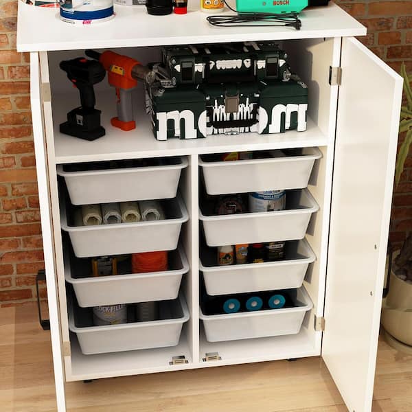 FUFU&GAGA 27.3 in. W x 34.4 in. H x 19 in. D Garage Cabinet