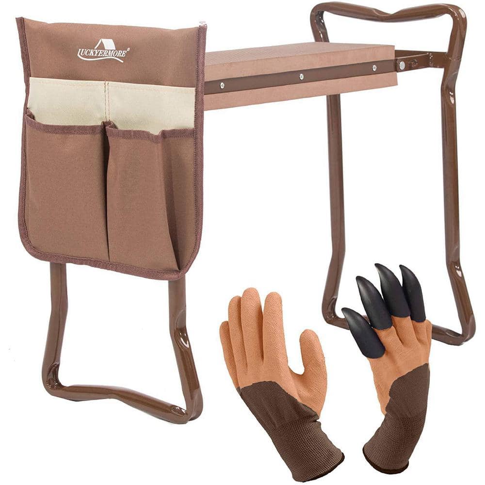 Garden Kneeler and Seat Foldable Soft Kneeling Bench Stool with Gardening G