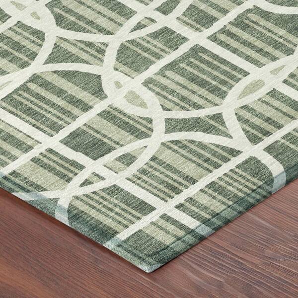Chantille Machine Washable Indoor/Outdoor Abstract ACN2769 Basil 9 ft. x 12 ft. Area Rug