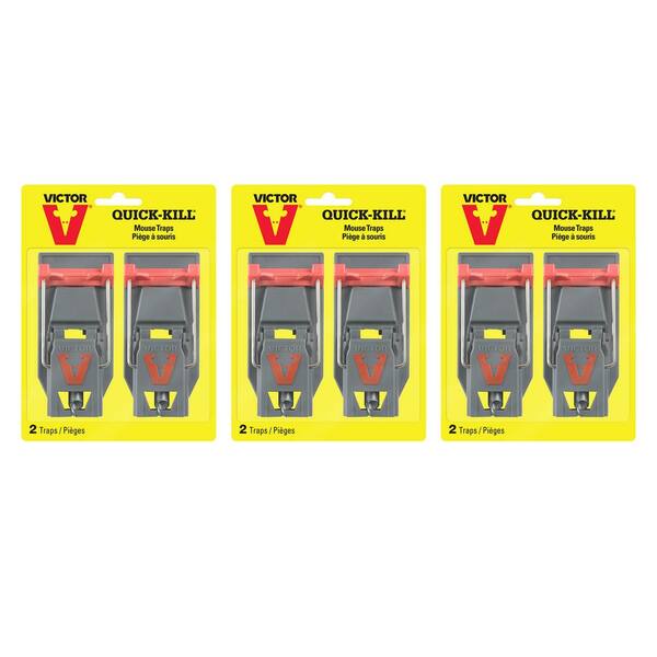Victor Indoor and Outdoor Humane Instant-Kill One-Click Poison-Free Reusable Mouse Trap (6-Count)