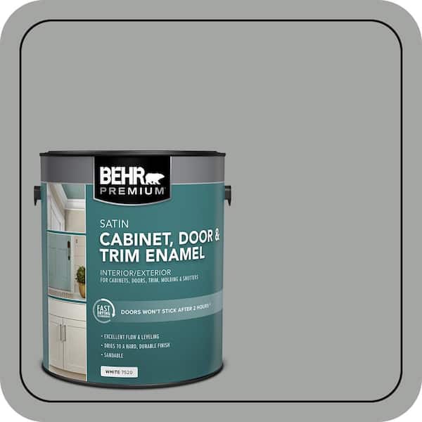 1 gal. #PPU25-04 Sharkskin Suit Satin Enamel Interior/Exterior Cabinet, Door & Trim Paint
