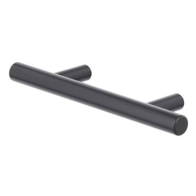 Carbon Steel 3 in. (76 mm) Matte Black Classic Cabinet Pull (50-Pack)
