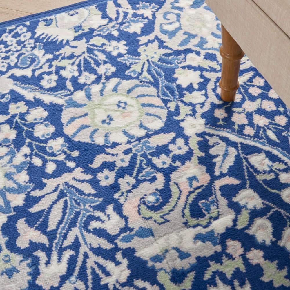 Bohemian Bliss Multicolor Floral 6' x 9' Flat Woven Area Rug