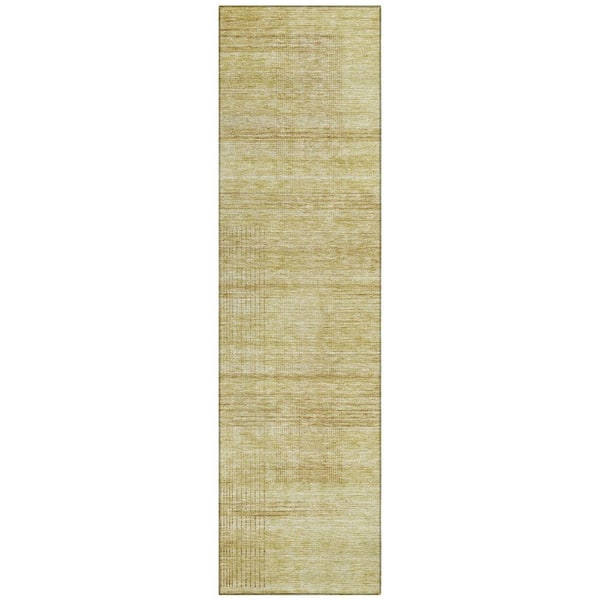 Addison Rugs Chantille Machine Washable Indoor/Outdoor Abstract ACN820 Gold 2 ft. 3 in. x 7 ft. 6 in. Area Rug