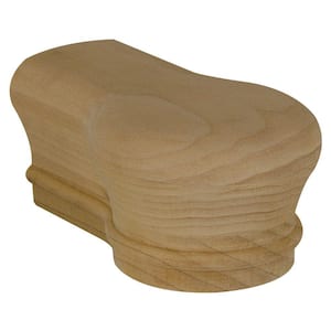Stair Parts 7019 Unfinished Poplar Opening Cap Handrail Fitting