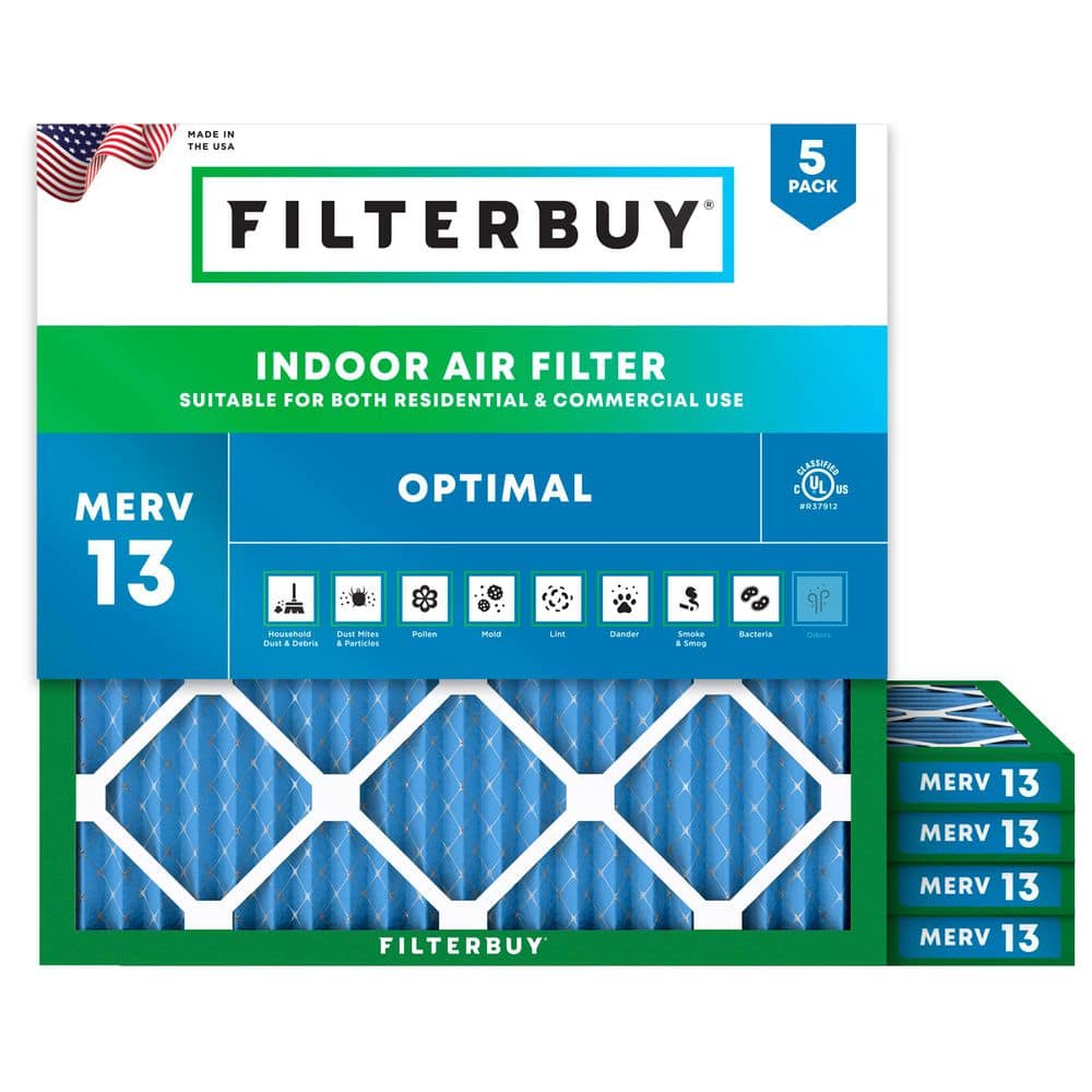 12 in. x 12 in. x 1 in. MERV 13 (FPR 10) Health Defense Pleated HVAC AC Furnace Air Filters Replacement (5-Pack) price history on PriceWatchPro