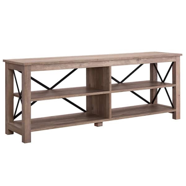 Meyer&Cross Sawyer 62 in. Gray Oak TV Stand Fits TV's up to 70 in.