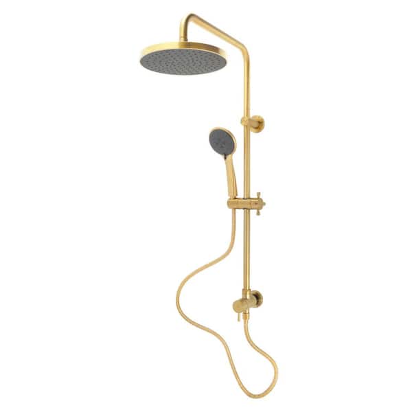 Concord 1-Handle 1-Spray Shower Combo in Brushed Brass