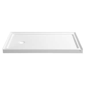 Colossi Series 60 in. x 36 in. Single Threshold Shower Base in White