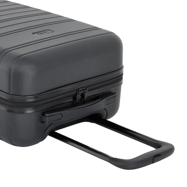 Kensie 20 in. Black Rolling Hard Case Carry-On with Luggage Tag KN