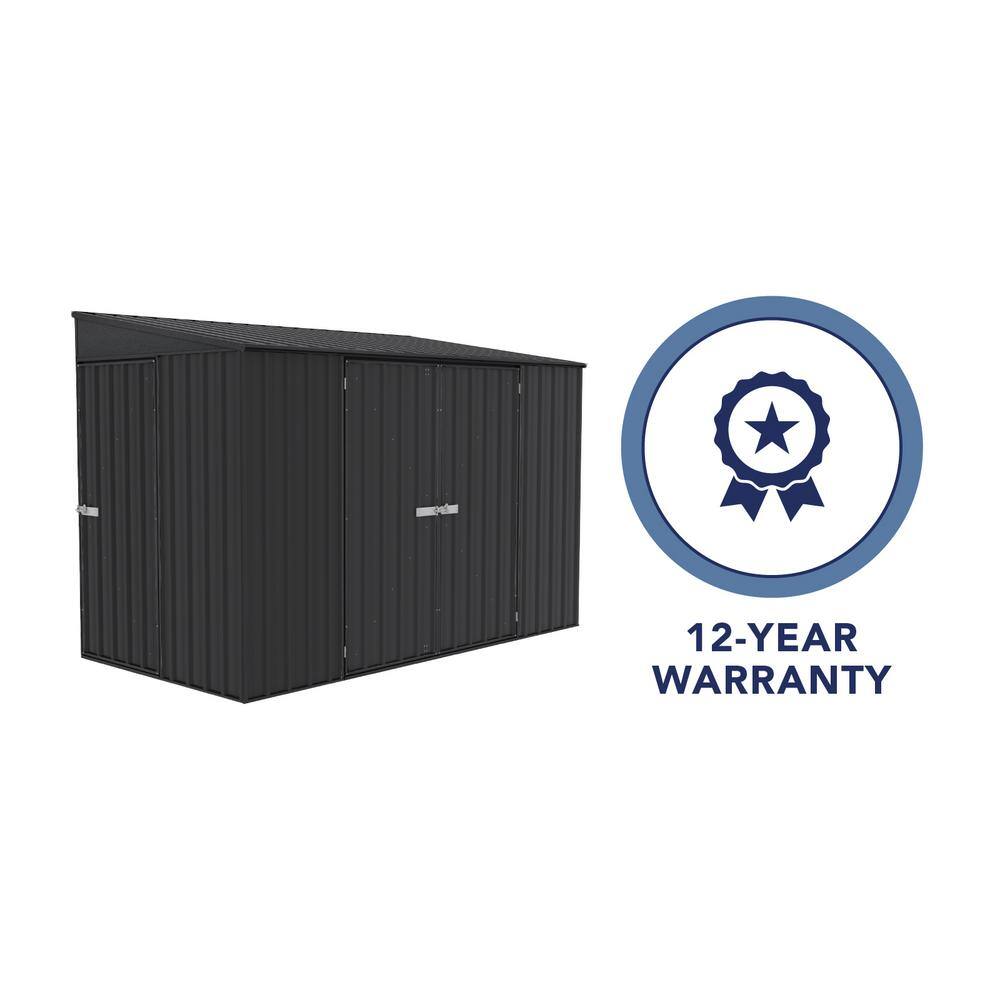 Durango 10' x 5' Gray Metal Bike Shed with Double Doors