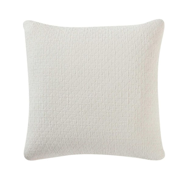 Nautica Wave Texture White Polyester Slub 20x20 Square Throw