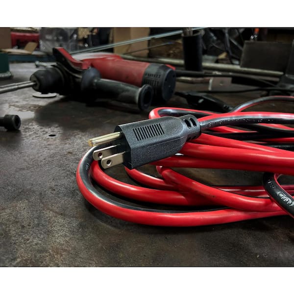 Husky Extension Cord 50 ft. 16/3 Kink Free Indoor Outdoor Use Red & Black  SJTW AW62668 