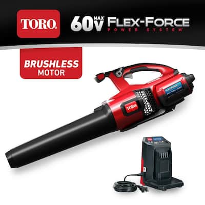 60-Volt Max Lithium-Ion Cordless Brushless Leaf Blower 4.0 mAh Battery and Charger Included