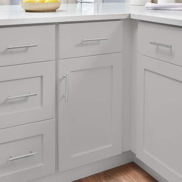 Avondale 36 in. W x 24 in. D x 34.5 in. H Ready to Assemble Plywood Shaker Blind Corner Kitchen Cabinet in Dove Gray
