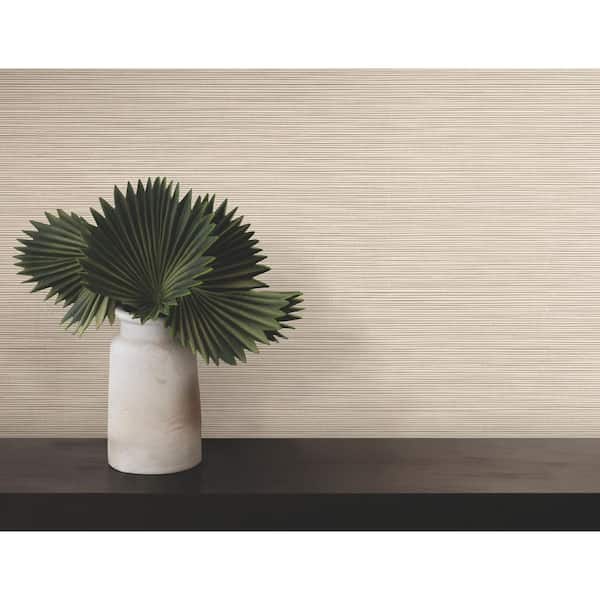 Lorn Light Brown Faux Grasscloth Wallpaper