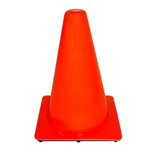 12 in. Orange PVC Non Reflective Safety Cone