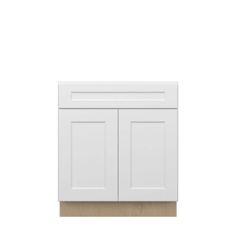 Norfolk Shaker 30 in. W x 34.5 in. H x 24 in. D in Painted White Plywood As