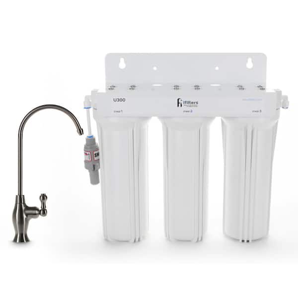 IFILTER 3 Stage Under-Sink Drinking Water Filtration System - Tankless Technology