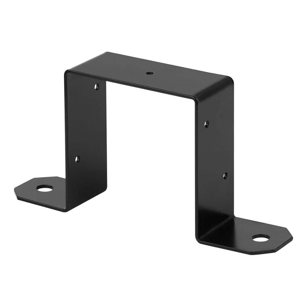 Carbon Steel Black Strap Post Tie Bracket for 4 x 4 Deck Fence Pole with Prepunched Holes (8-Pack) price history on PriceWatchPro