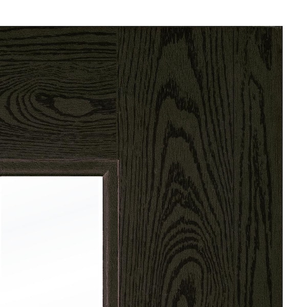DIY RTA KIT 36in.x80in. Modern 5-Lite Clear Glass Left-Hand Baby Grand Stain Fiberglass Ready To Assemble Front Door