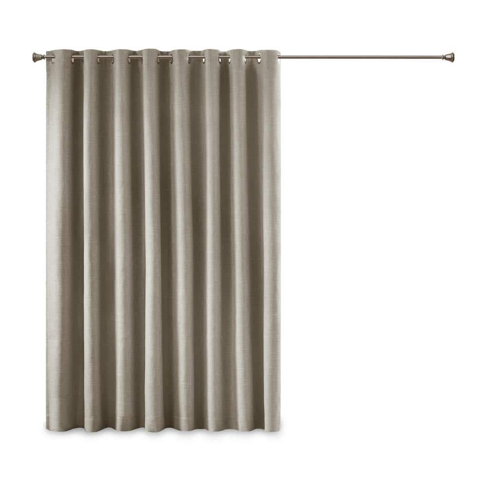 Taupe Blackout Polyester Grommet Top Window Panel
