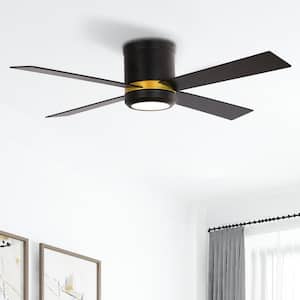 Arlo 52 in. Integrated LED Indoor Black Smart Ceiling Fan with Light Kit and Wall Control, Works with Alexa/Google Home